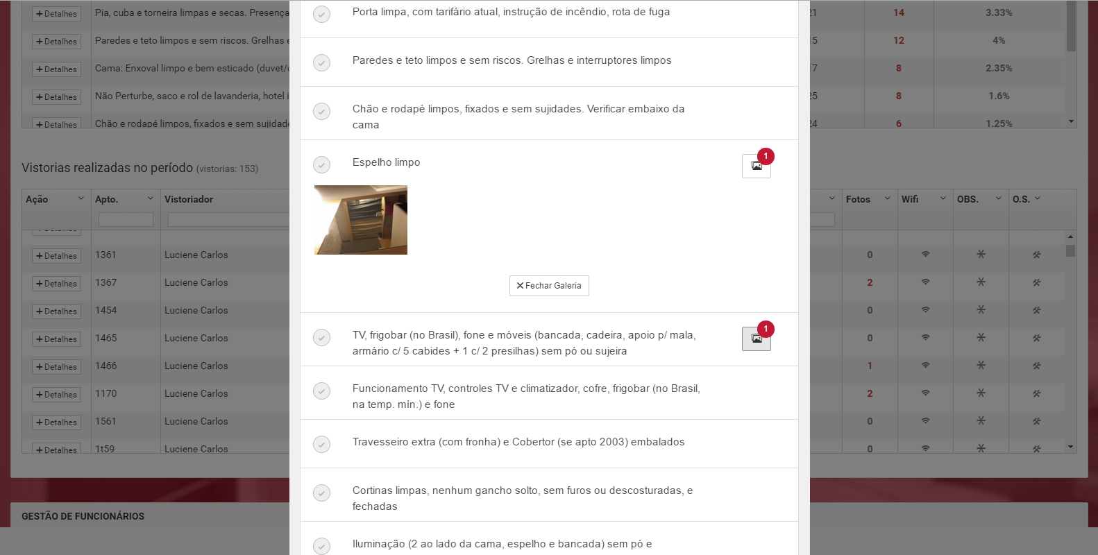 Galeria da vistoria